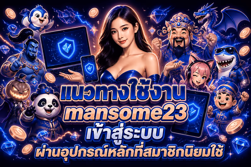 แนวทางใช้งาน mansome23 เข้าสู่ระบบ ผ่านอุปกรณ์หลักที่สมาชิกนิยมใช้